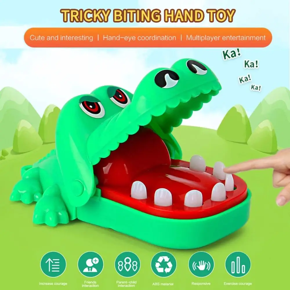 Grappige Kinderen Gift Bijten Hand Alligator Nieuwigheid Speelgoed Mini Tandarts Bijten Vinger Spel Gags Speelgoed Krokodil Speelgoed Krokodil Mond