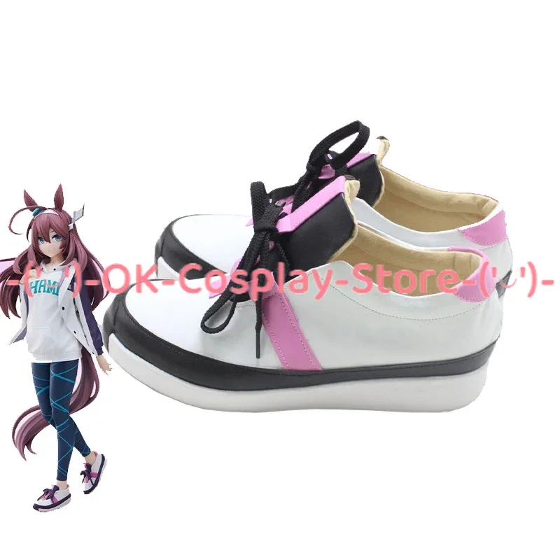 Mihono Bourbon Cosplay Shoes PU Anime Leather Shoes Halloween Carnival Boots Game Pretty Derby Cosplay Props Custom Made