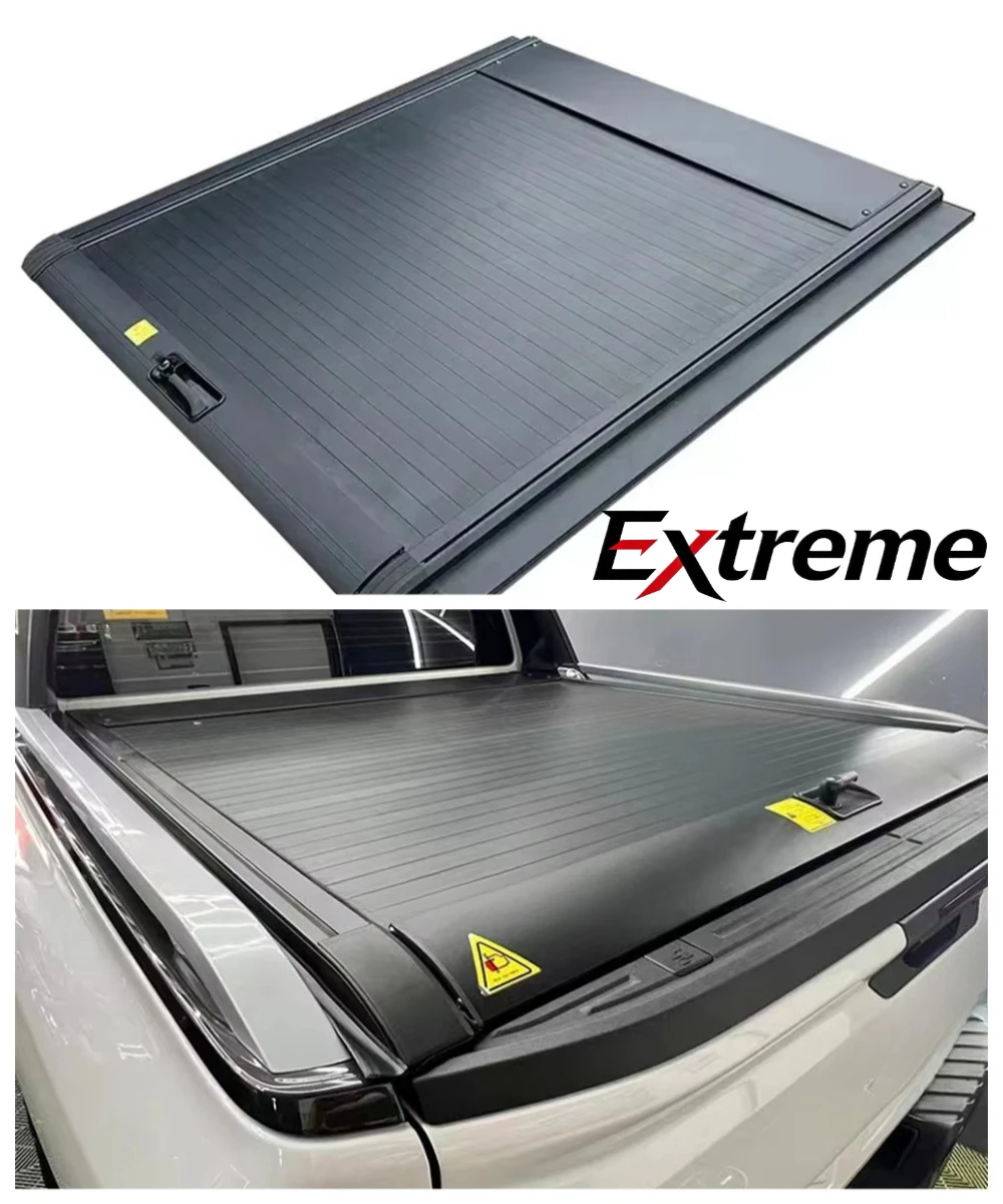 Pickup Trunk Bed Aluminum Heavy Duty Rolling up Tonneau Cover Manual Lock Cover Lid for Ford Ranger T6 2016 Extra Cab king Cab