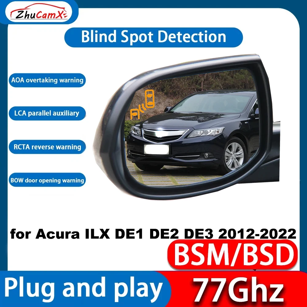 Sistema de Monitoreo de Punto Ciego para Acura ILX DE1 DE2 DE3 2012-2022, Detección de Punto Ciego, BSM, BSA, BSD, Sistema BSD OEM, Plug & Play, 77GHz