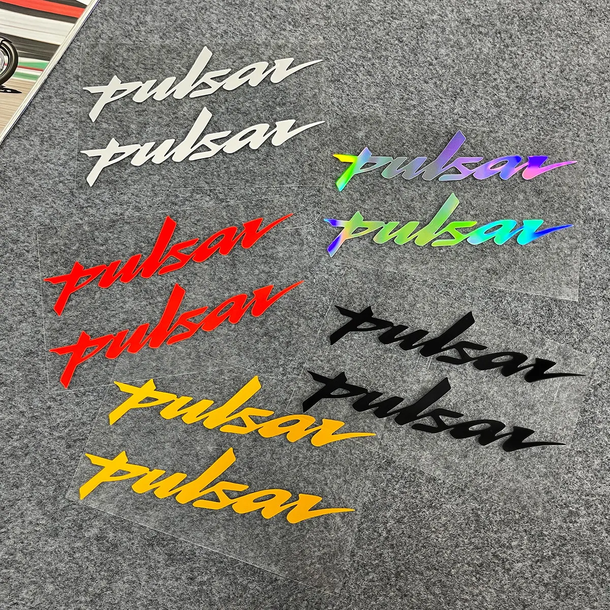 

Pulsar Reflective Motorcycle Stickers for Motorcycles, Cars, Car Bodies, Fuel Tanks, Windshields, Helmets and Accessories.