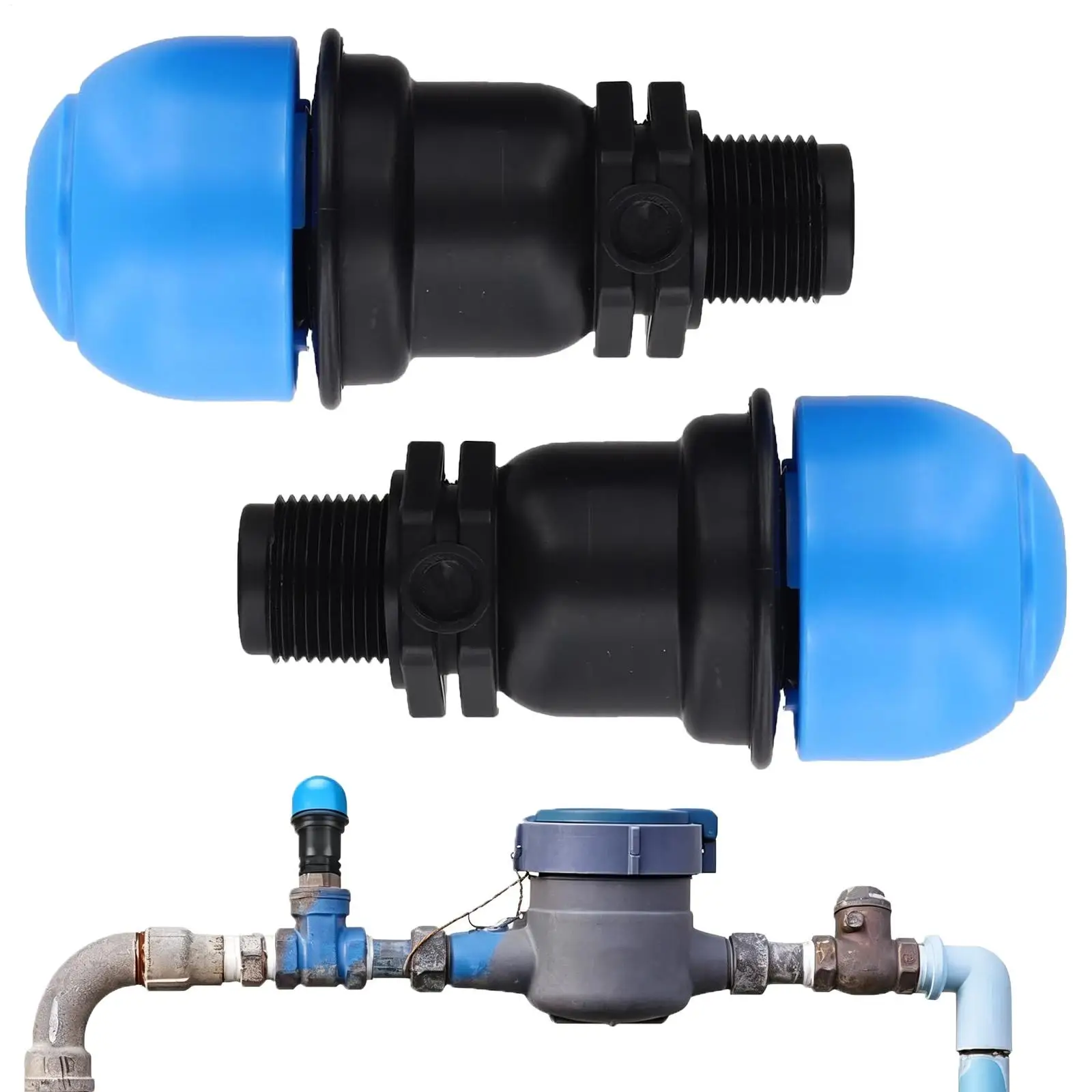 2 Pieces Air Release Valve 3/4 Inch Vacuum Relief Female Thread Parts Automatic Air Release Valve For Agricultural Drip System
