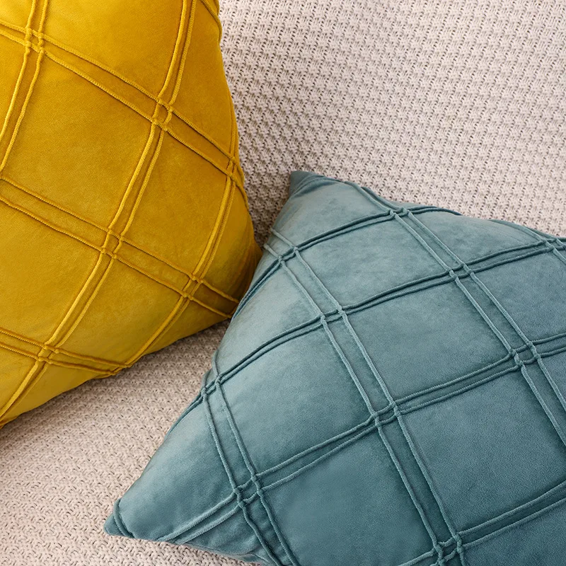 1/2 Stück handgefertigter Taillenkissenbezug aus holländischem Samt, ultraweicher, rosafarbener Plüsch-Kissenbezug, dekorativer Kissenbezug für Sofa, Schlafzimmer – Detail 4