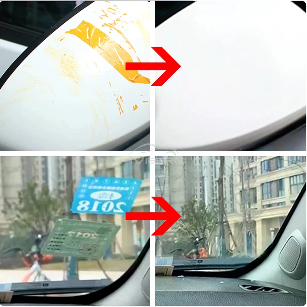 20ml/50ml/100ml Solar Window Film Automotive Fast Efficient Glue Remover Glass Paint Cleaning Polish for Ceramic Car Accessories