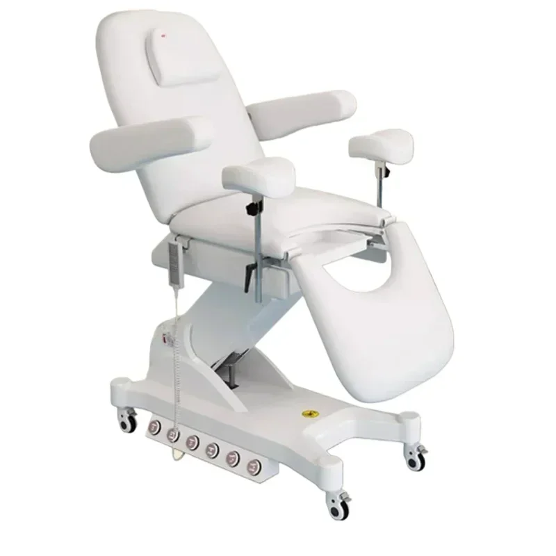 Tempat tidur pemeriksaan ginekologi elektrik pribadi Tempat tidur ginekologi otomatis multifungsi Tempat tidur ginekologi kosmetik multifungsi yang dapat diangkat Tempat tidur pencuci