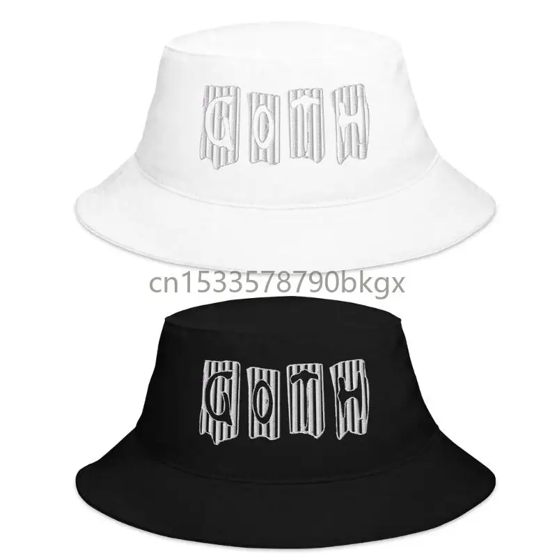 

Halloween Goth Print Fisherman Hat мягкая комфортная шляпа шляпа Floppy Sun Hat J78E