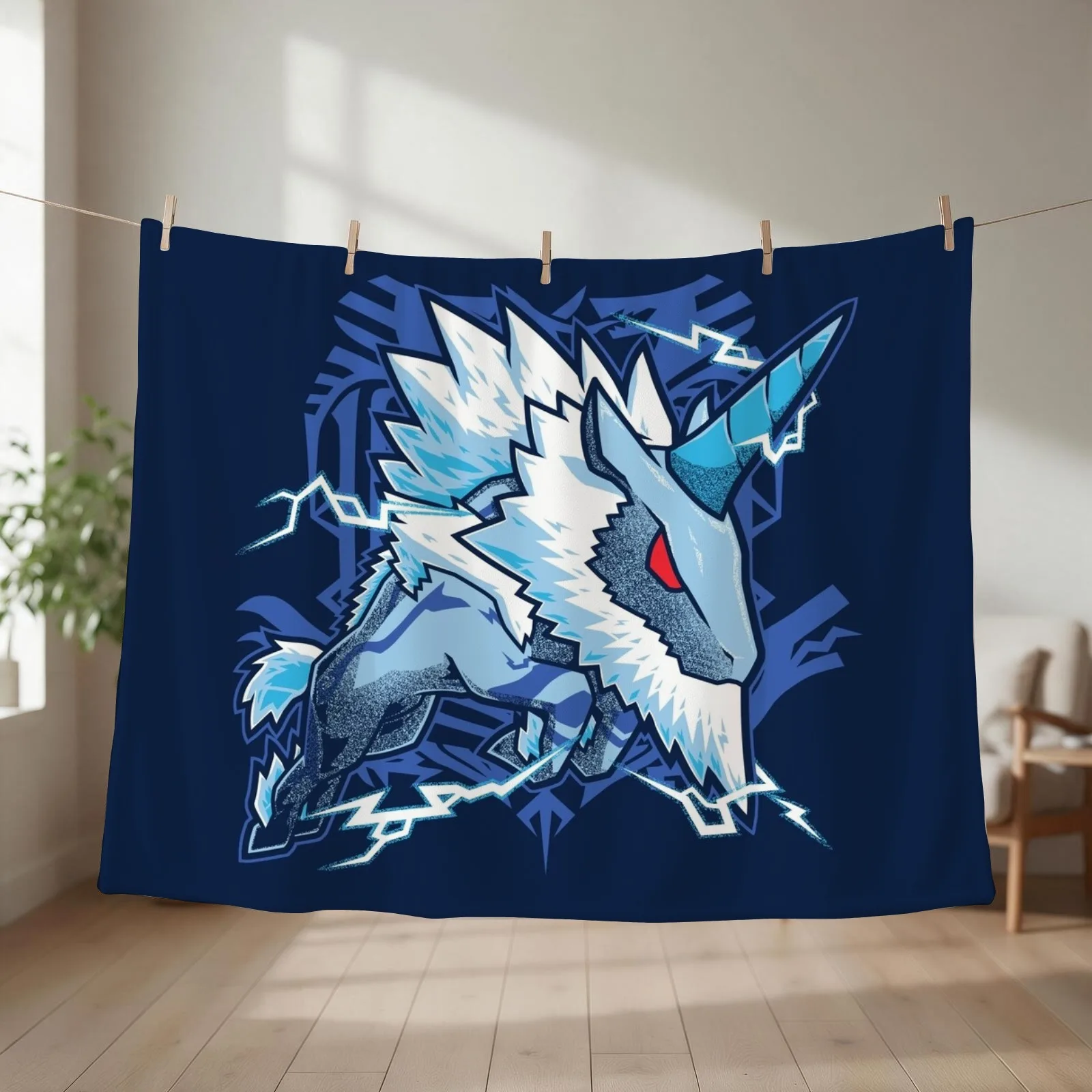 Kirin Monster Hunter Throw Blanket couch cozy soft plush fuzzy picnic outdoor blanket