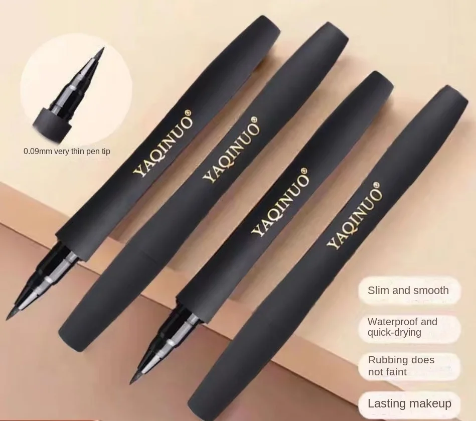 YAQINUOEye-Stylo legiiner résistant à l'eau et à la transpiration, stylo liquide pour les grands yeux, réglage du maquillage, tête souple, durable