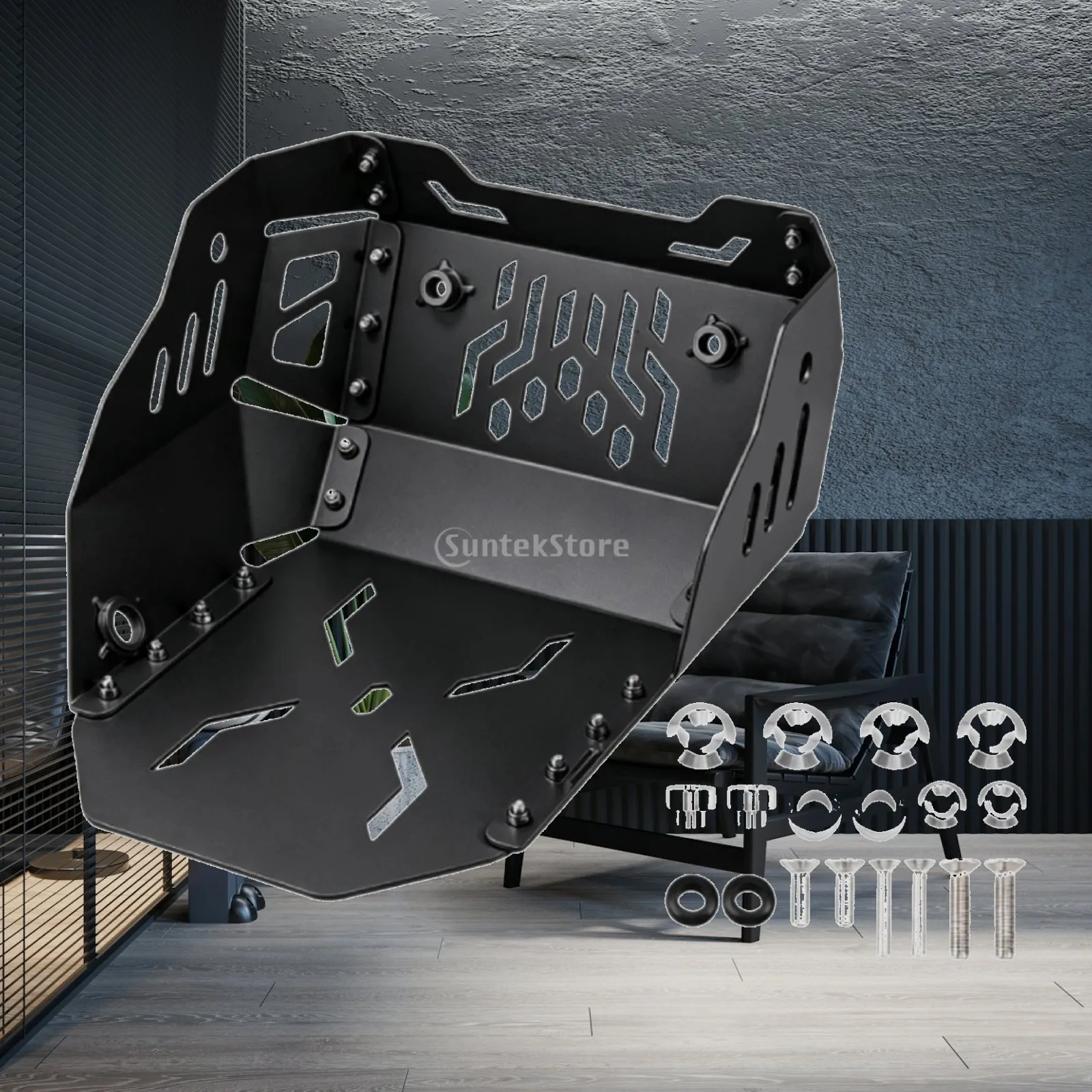 Engine Lower Guard Plate Defensive Engine Guard Plate Underbody Guard Vented Ventilated for Adventure Riders, off-Road Riding