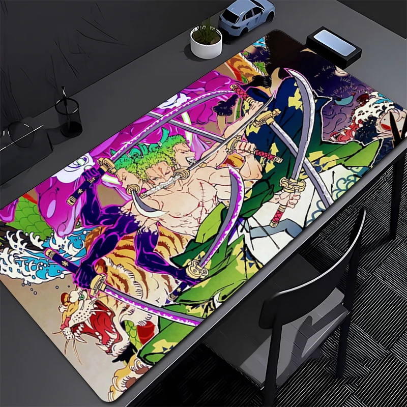 

Mousepad ONE PIECE Zoro Computer Game Mouse Pad Gaming Accessories Large Non-Slip Printing Deskmat Keyboard Pad PC game Mousepad