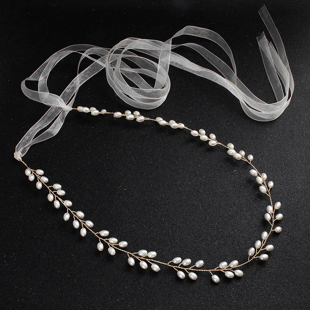 2Pcs Wedding Bridal Belt Pearl Waist Chain for Women Dress Accessories Bride Belt Bridal Waistband Pearl Belts
