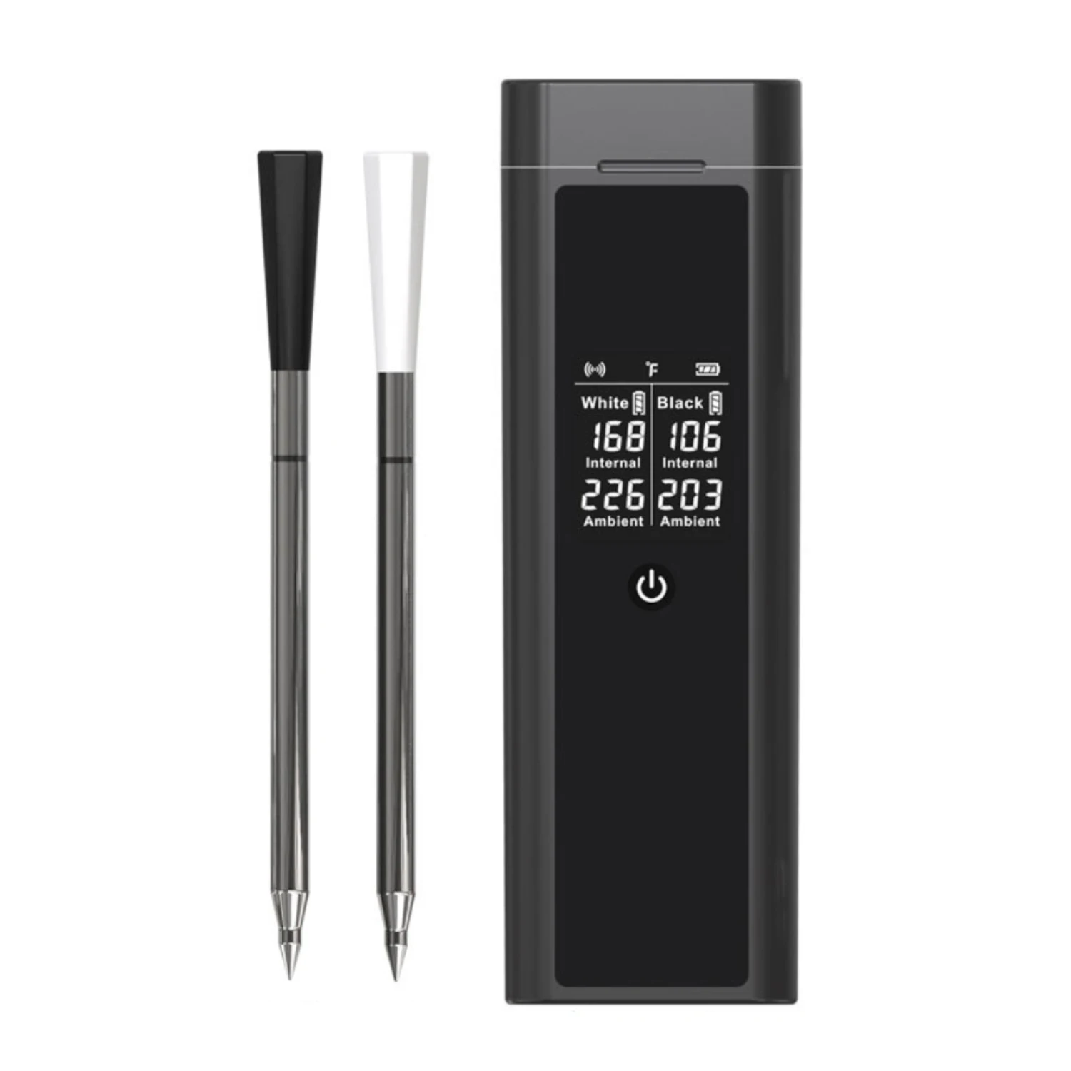 LCD-displaythermometer Draadloze Bluetooth-vleesthermometer Dubbele sonde Oplaadbaar met slimme app voor barbecue, oven en grillen