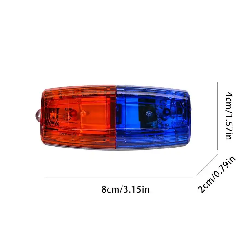 Rood Blauw Led Schouderwaarschuwingslampje Usb Opladen Met Roestvrijstalen Clip Rijden Veiligheidspatrouille Alarm Flitsignaal Stroboscooplamp