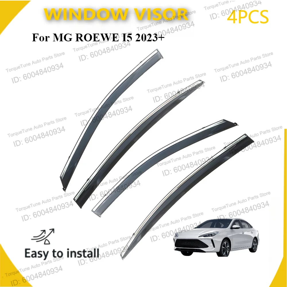 Premium Injection PC Window Visor Wind Deflector Fit For MG ROEWE I5 2023+ Waterproof Sunproof Side Door Rain Guard