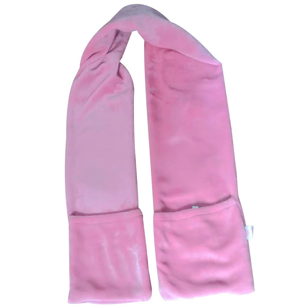 USB Heated Scarf Soft Heating Shawl Pockets Unisex Winter Warm Neck Wrap Outdoor Fishing Climbing Hiking Warmer