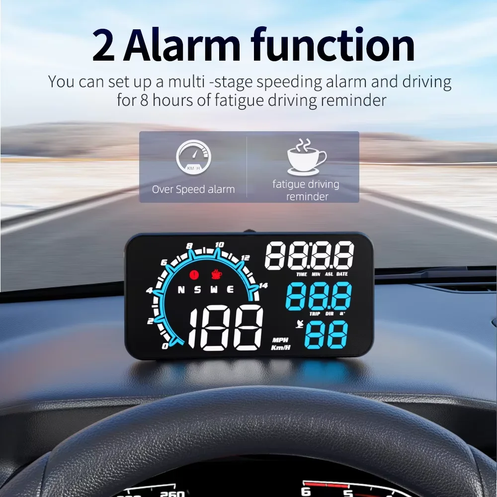 Multi-mode with 1-click switch G11 GPS Speedometer Auto Meter Plug & play Head-Up Display with USB-C Connection 5.5