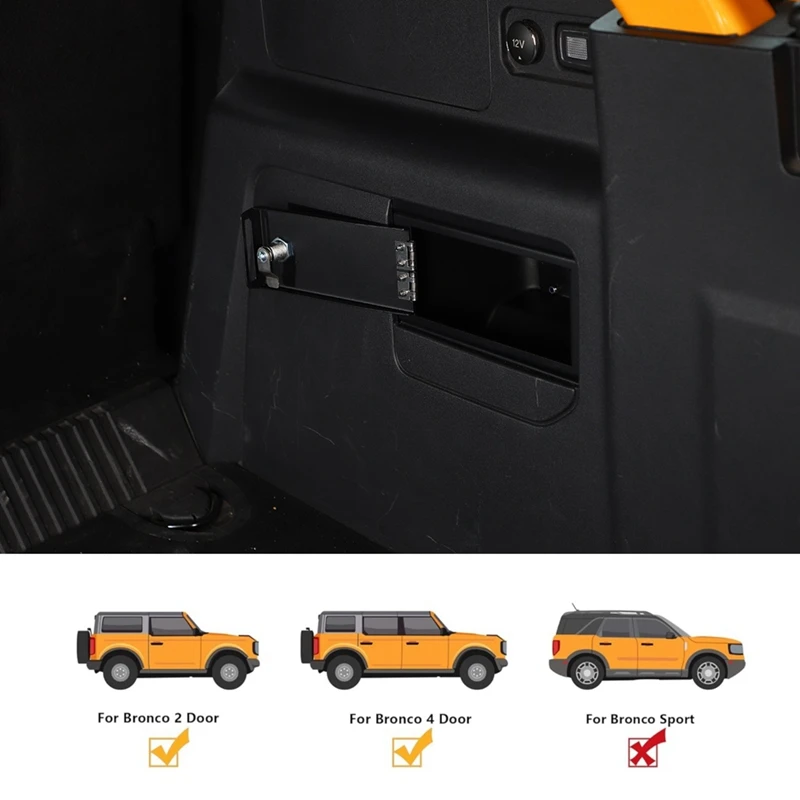 Trunk Lock Box Kit Trunk Safe Lock Box For Ford Bronco 2021 2022 2023 2024 2/4 Door Accessories