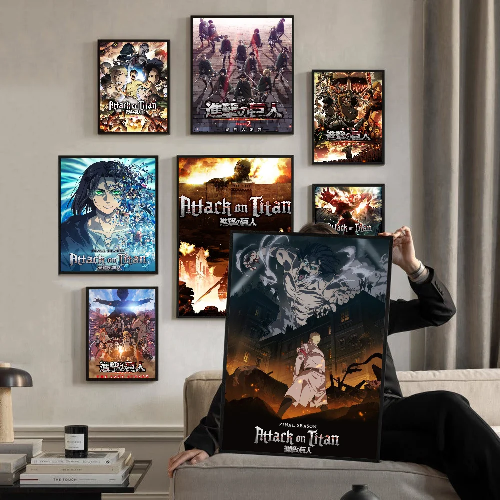 

Anime A-Attack On Titans Anime Posters Sticky Whitepaper Prints Posters Artwork Kawaii Room Decor