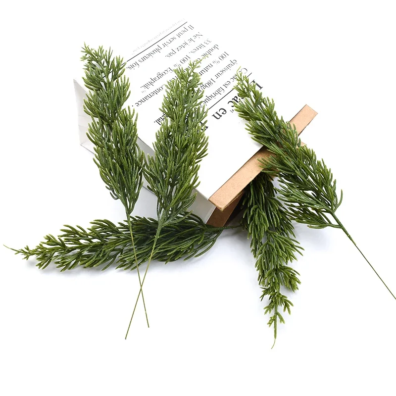 

5/10pcs Pine Leaves Artificial Plants for Christmas Home Outdoor garden Decorations Wedding Bridal Accessories Wreaths Diy Leis
