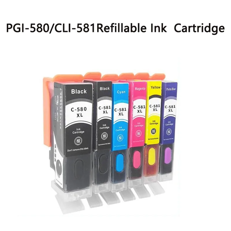 PGI-580 PGI580 Refillable Ink Cartridge for Canon 580 TS8251 TS8252 TS8350 TS9150 TS9155 TS9550 TS9551C TS8351 TS8352 Printer