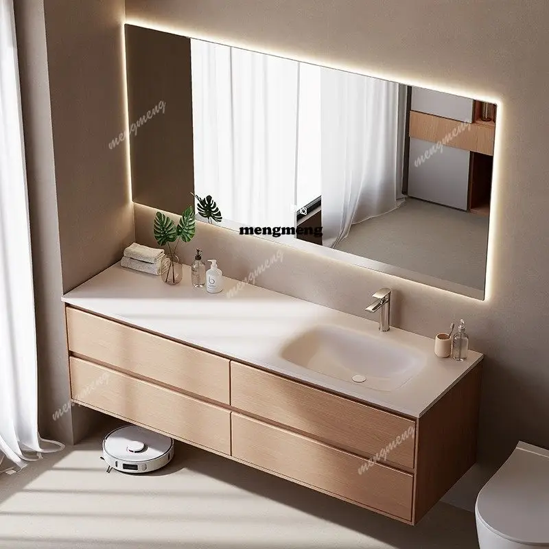 

Storage Organizer Bathroom Cabinet Luxury Modern Sink Vanity Makeup Bathroom Cabinet Skincare Mirror Gabinete Trendy Furniture