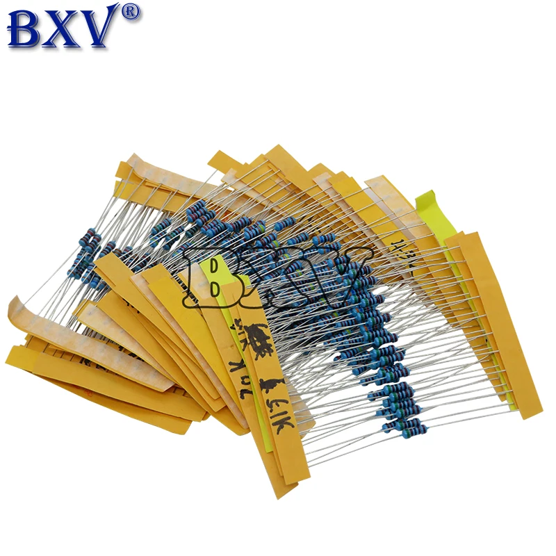 24ValuesX10pcs=240pcs 1/4W 0.25W 1% 4.7k-68k Metal Film Resistor Component Diy Kit Package