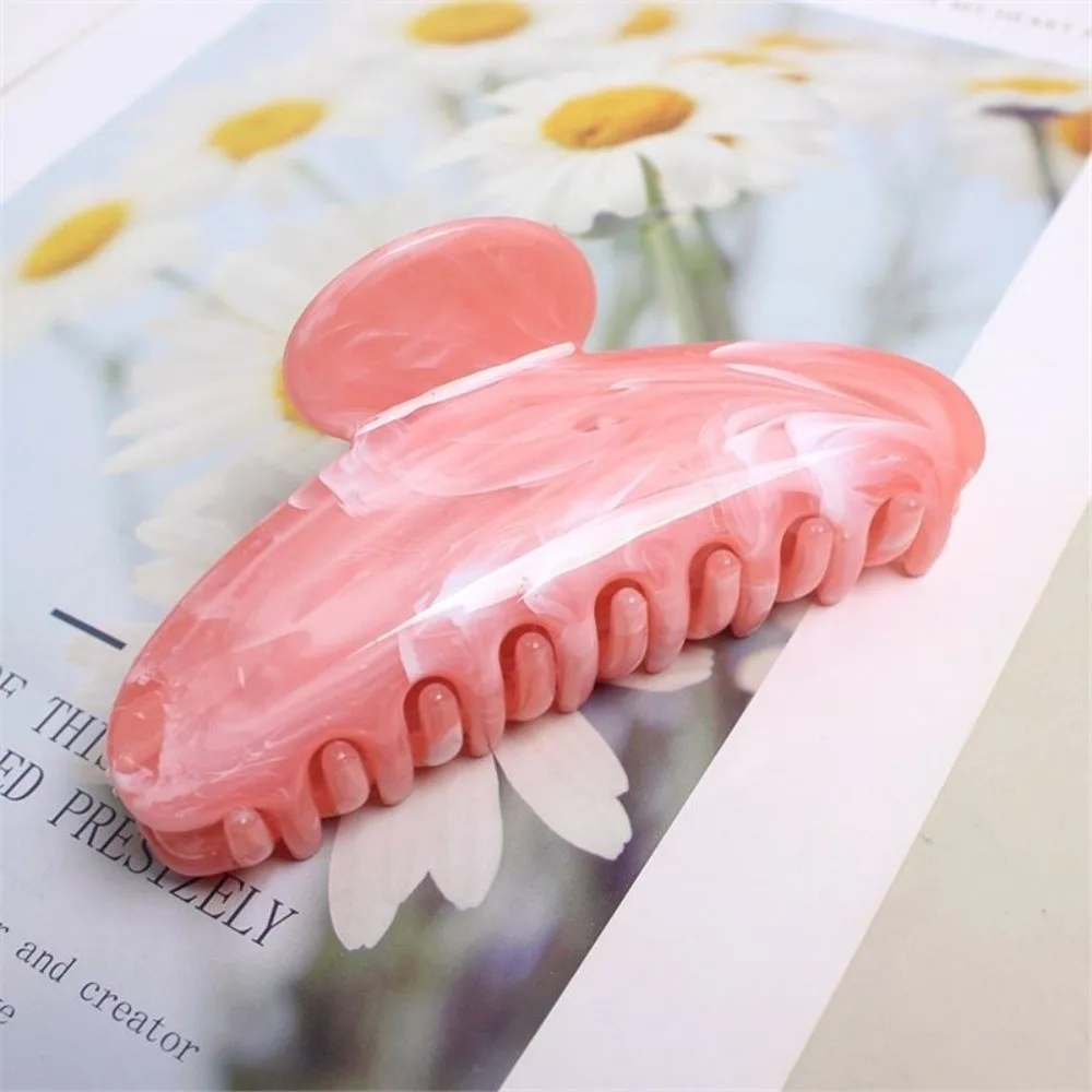Fashion Marble Stripes Pattern Hair Claw Clip Colorful Decorative Barrette Large Hair Clip Headwear