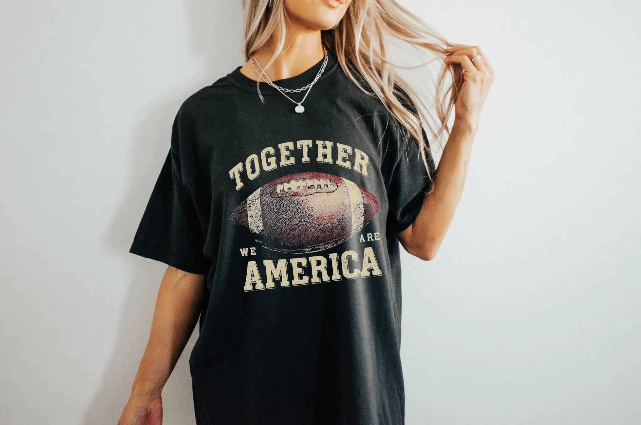 

Футболка Bad Bunny Together We Are America для мужчин и женщин, летняя одежда из чистого хлопка, повседневная футболка с короткими рукавами, уличная одежда