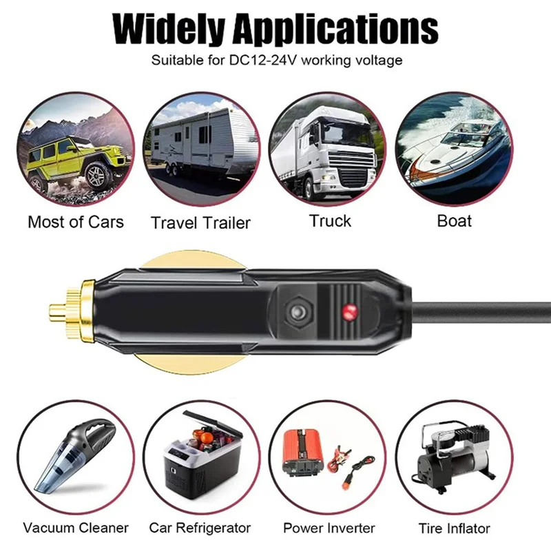 A37T-10X For Starlink Mini DC Power Cable,DC Car Power Cable For Satellite 18AWG, IP68 Car Charger Power Supply Cord,A