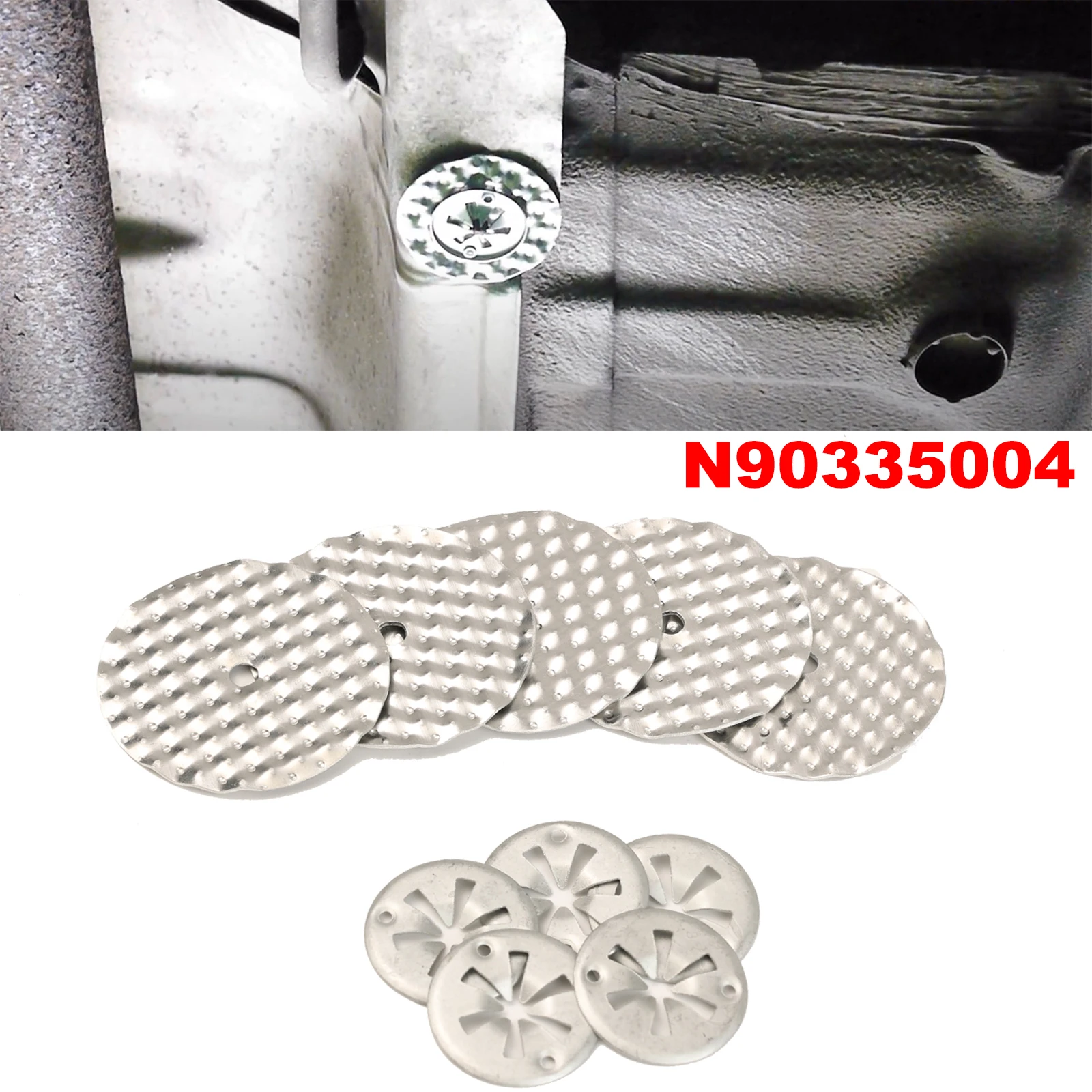 10 teile/satz Silber Hitzeschild N90796501 Auto Reparatur Dichtung Panel Kit Installation Wärme Schutz Platte Unterlegscheibe Befestigung Für Audi