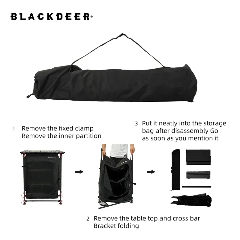 Imagem -04 - Blackdeer-folding Camping Armários Mesa Dobrável Armazenamento Alumínio Box Cozinha Ferramenta Gear Outdoor Grill Piquenique Acessório