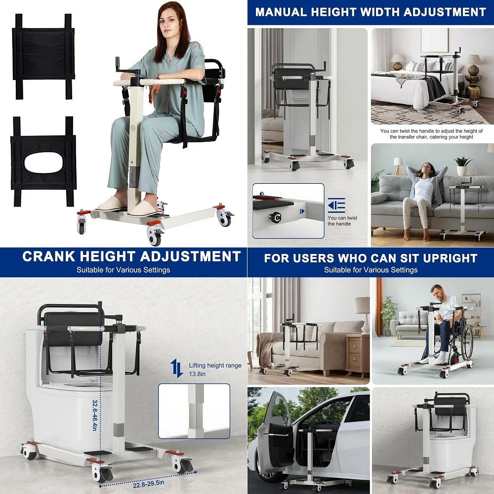 

Lift Transfer Chair for Home Portable Wheelchair to Car Transfer Device, Home Nursing Lift Transfer Chair for Elderly and Disab