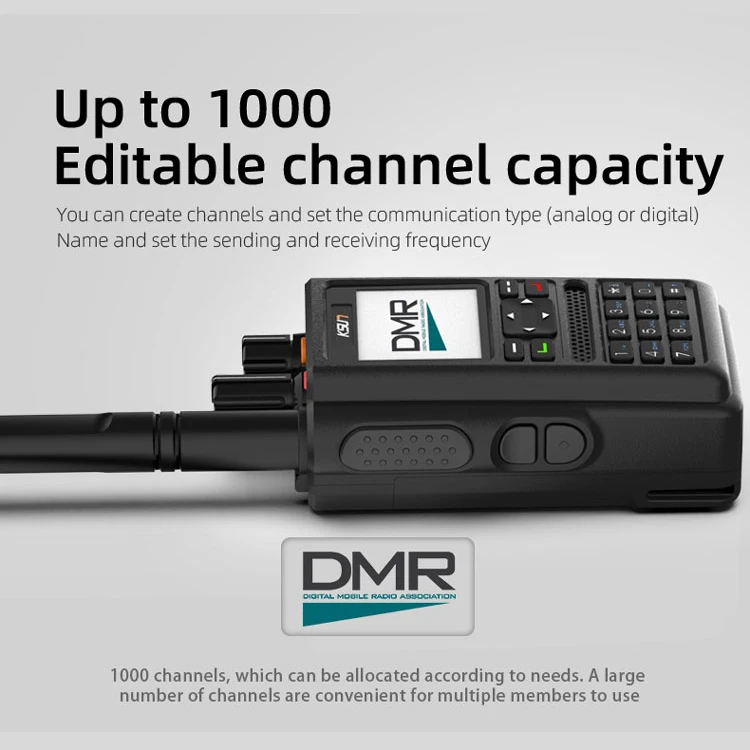 KSUN DM10 디지털 모바일 라디오 UV 듀얼 밴드 워키토키 DMR 모바일 스마트폰 라디오(GPS 포함)