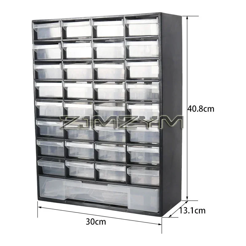 Plastic Drawer Hardware Parts Storage Box Multi-grid Drawer Parts Box Wall-mounted Screw Classification Component Box Tool Case