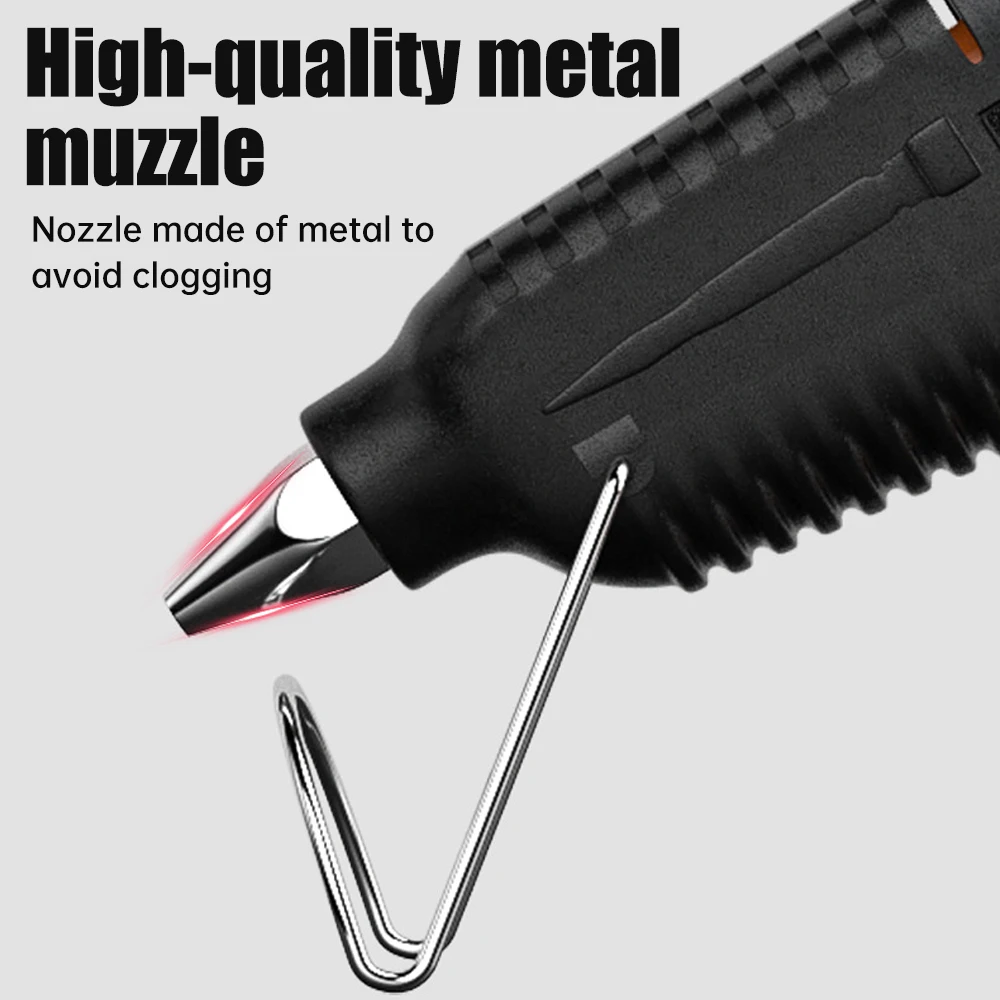 100W Hot Melt Glue Gun 180 ℃ High-power Glue Gun for 11mm rubber strip Fast Preheating Hot Melt Glue Gun EU US Plug