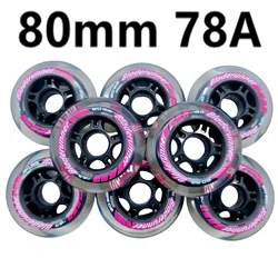 80mm skate wheel 78A hardness transparent wheel 8 wheels/lot
