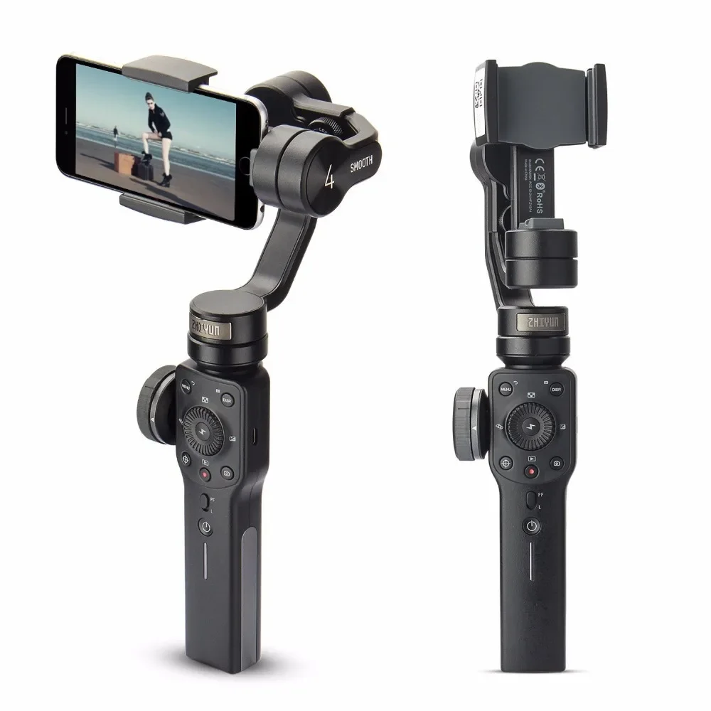 Zhiyun Smooth 4 3-Axis Black Handheld Gimbal Stabilizer Portable Stabilizer Camera Mount For Smartphone Mobile Phone