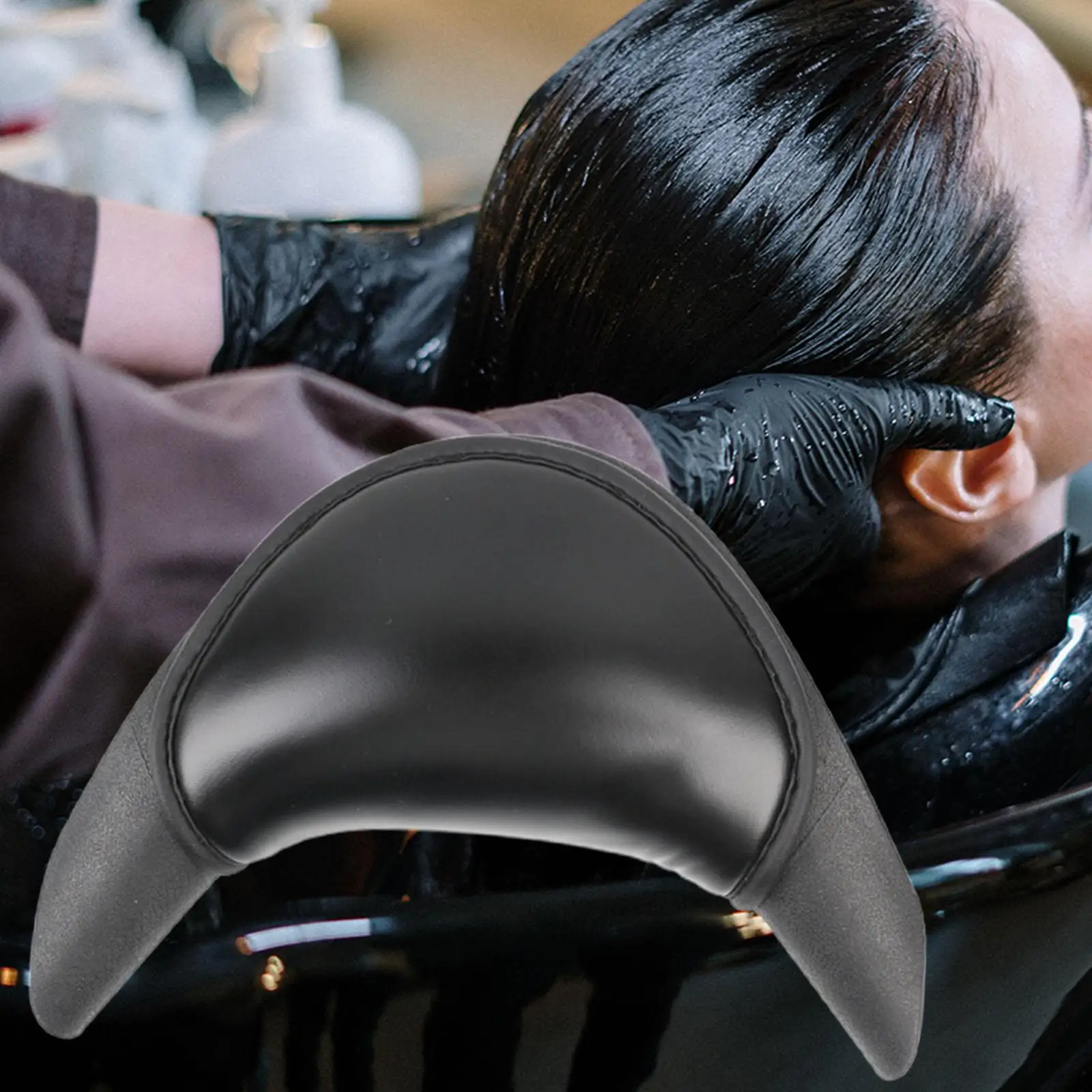 

Durable Salon Neck Rest Cushion Black Hairdressing Accessories