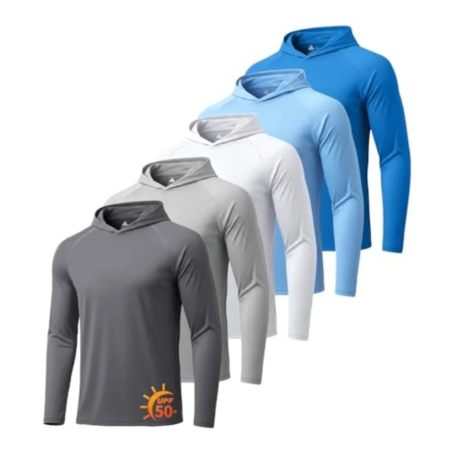Men's UPF 50 Sun Protection Hoodie Shirt Pack