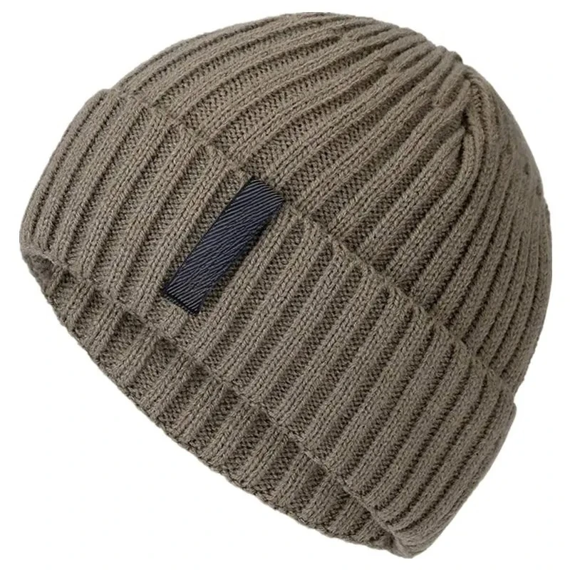 Neue warme Unisex-Wintermützen, stilvolle, mit Plüschfell gefütterte Beanie-Mütze, dicke Strickmützen für Männer und Frauen, lässige Mützen