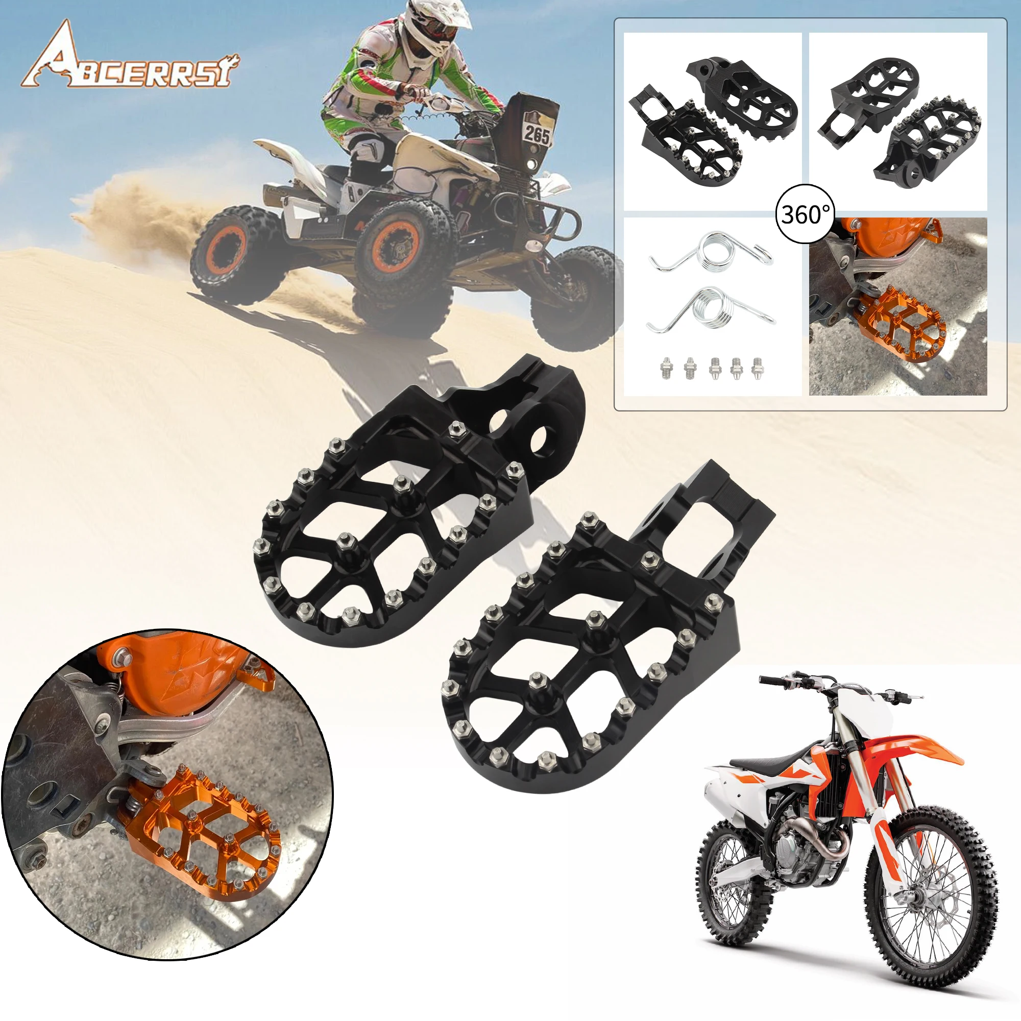 

Motorcycle Footpegs Rests Pedals For KTM SX SXF XC XCF EXC EXCF XCW XCFW 125 150 -530 Motocross Accessories Enduro Dirt Bike