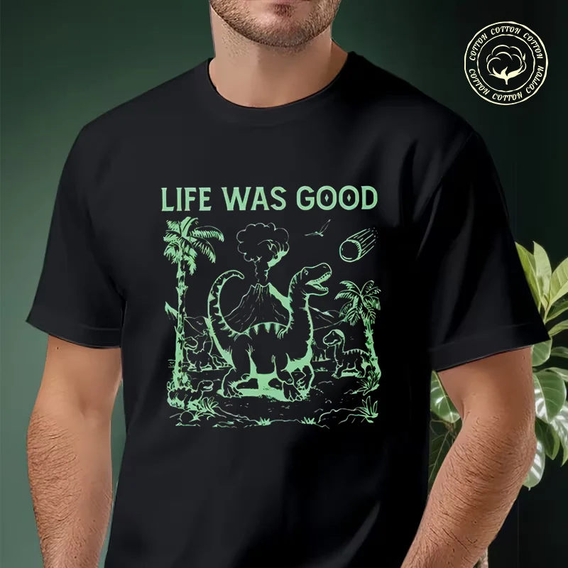 

Retro Funny Dinosaur 90s Graphic Moto T-Shirt Men Cotton Tees O-neck Short Sleeve T Shirt Fashion Hip Hop Tee