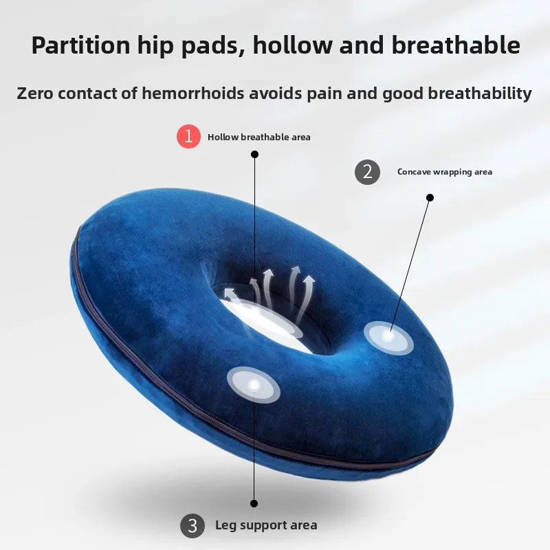 

Ergonomic Memory Foam Hemorrhoid Cushion - Breathable Donut Seat Pad Orthopedic Sitting Pillow for Office Chair Support