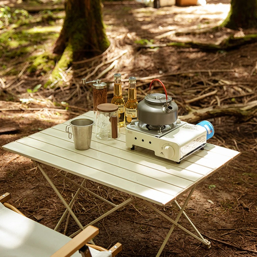 التخييم في الهواء الطلق طاولة قابلة للطي عالية القوة خفيفة الألومنيوم المحمولة الجدول حفلة نزهة شواء المحمولة مكتب قابل للطي المشي لمسافات طويلة