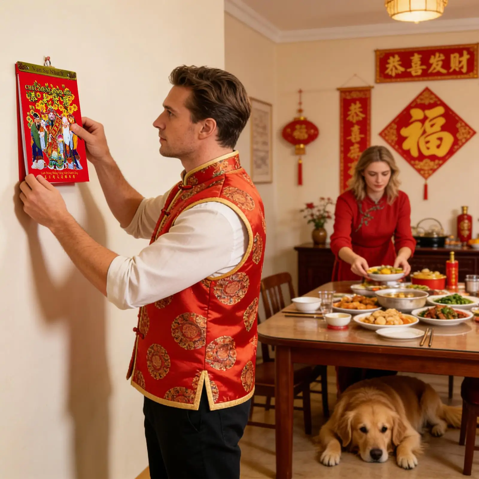 

Вьетнамский календарь на 2026 год лошади, плотная бумага, отрывной настенный декор, традиционный лунный 24 солнечных термина, домашний офис ﻿