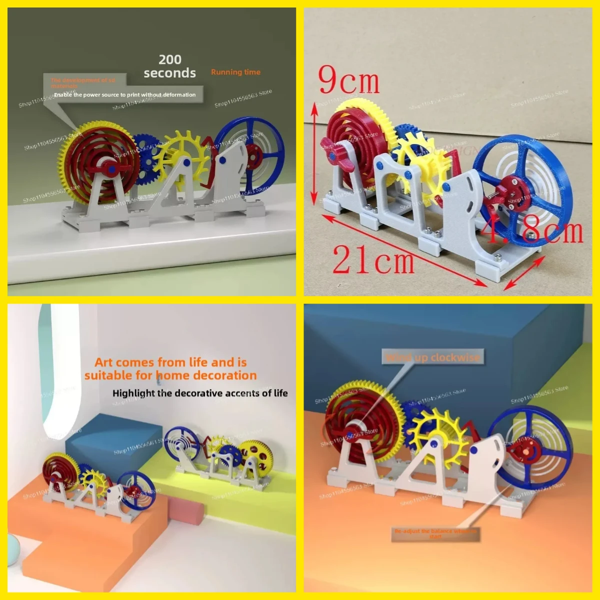 Mechanical Watch Principle Model, Educational, Clockwork, Escapement, Demonstration, Teaching Tool