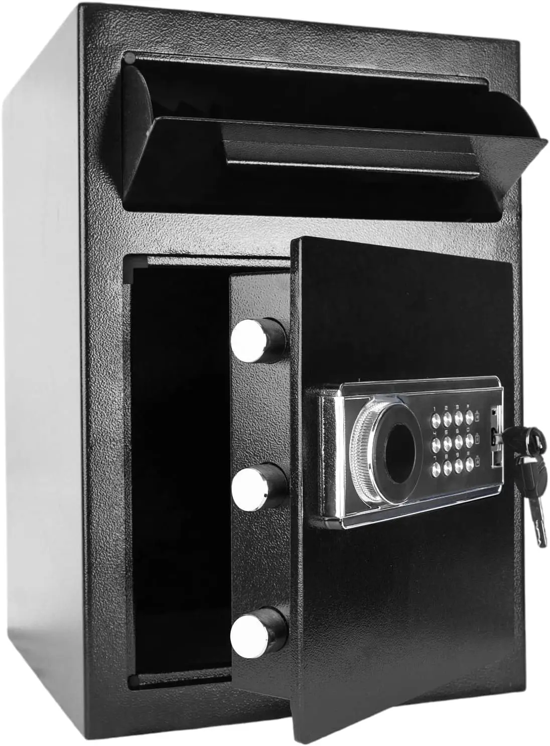 2.5 Cub Security Business Safe and Lock Box with Digital Keypad,Drop Slot Safes with Front Load Drop Box for Money and Mail,Busi