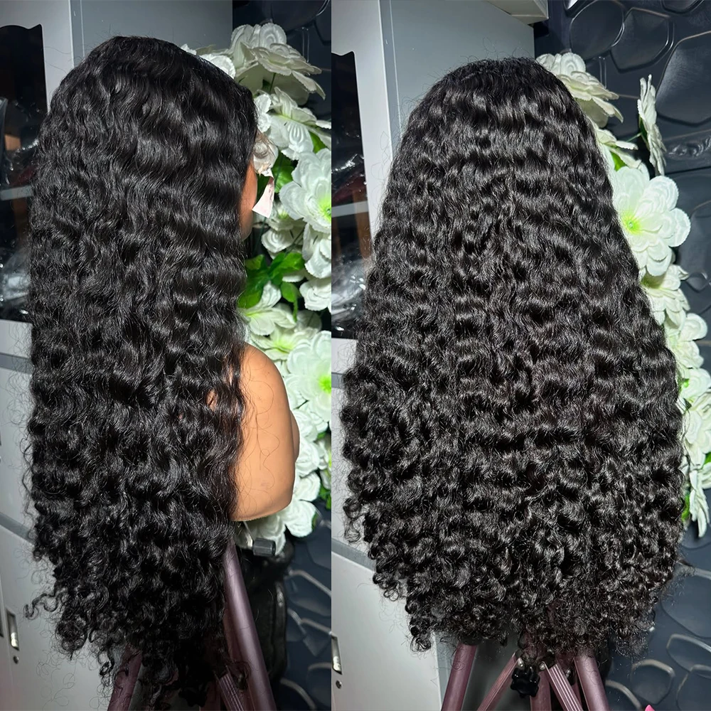 

250% Density 13x6 Hd Transparent Deep Wave Lace Frontal Wig Brazilian 40 Inch 13x4 13x6 Deep Wave Curl Lace Front Wigs For Women