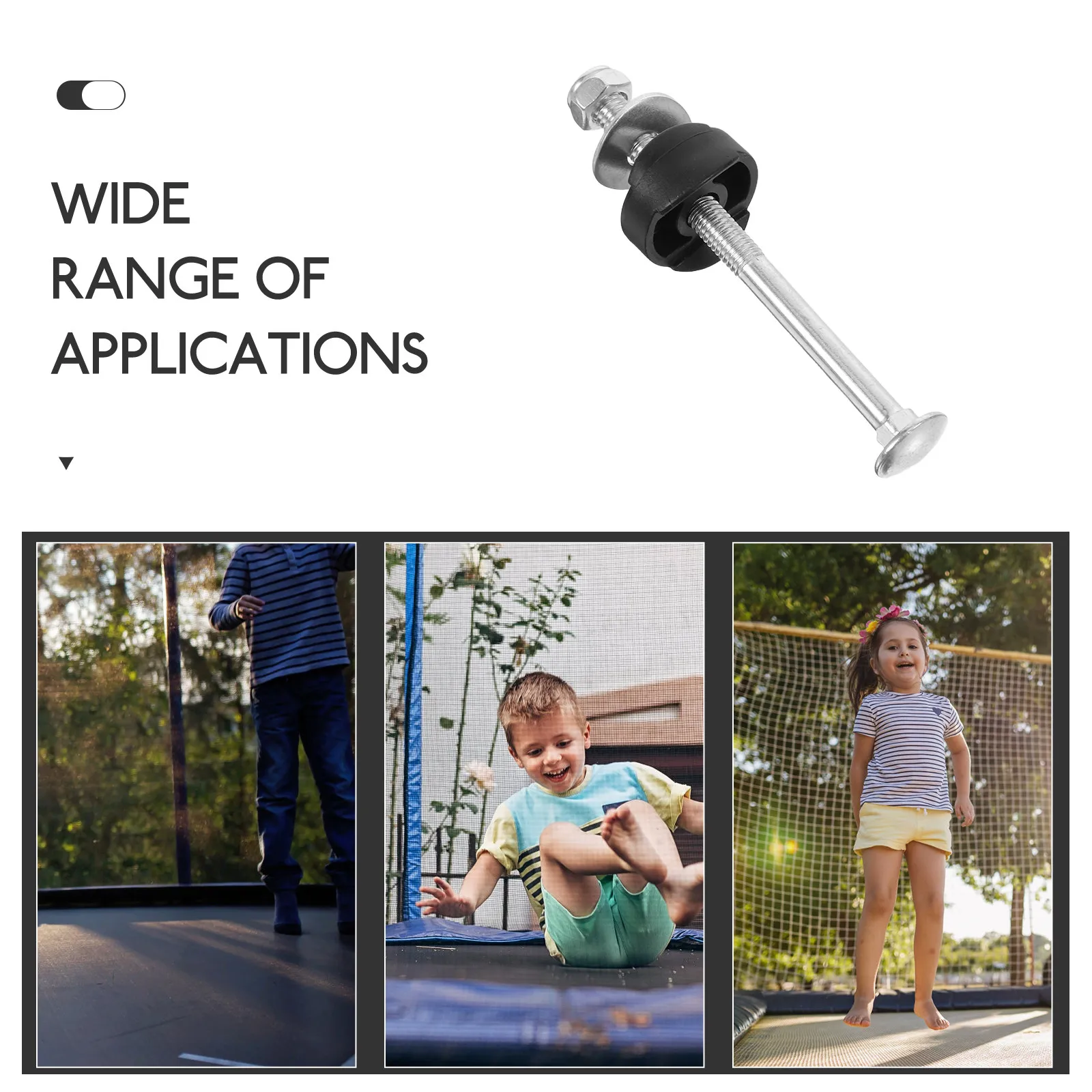 15 Sets Trampoline Assembly Screw Fixing Parts Jump Stability Fasteners Hardware Accessories Jumping Bed Long for