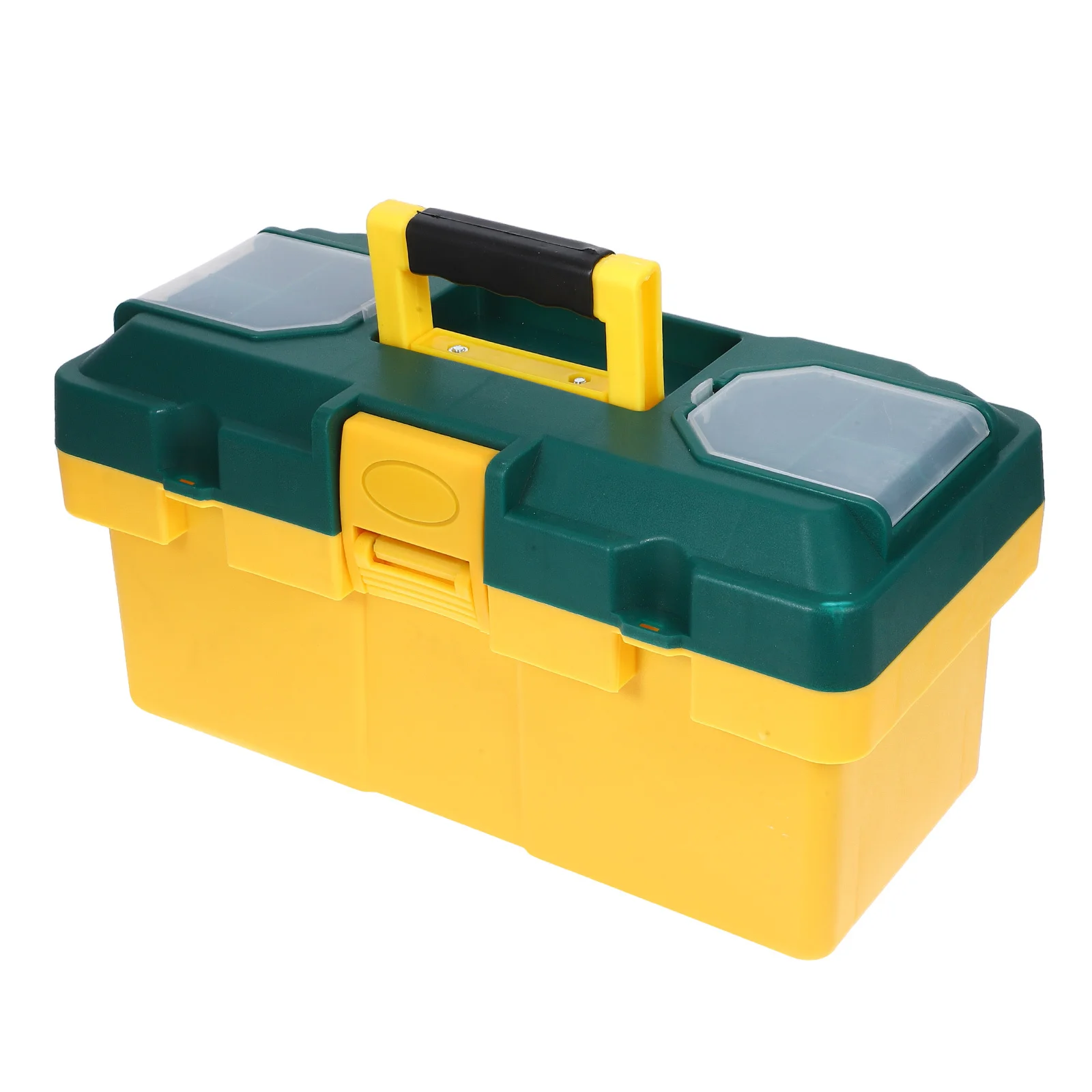 صندوق أدوات بلاستيكي متعدد الوظائف صندوق تخزين الأدوات المحمول سعة صغيرة منظم الأدوات حقيبة حمل متينة بمقبض